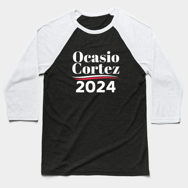 OCA Alexandria Ocasio-Cortez 2024 We Can Wait #4 Baseball T-Shirt by SalahBlt